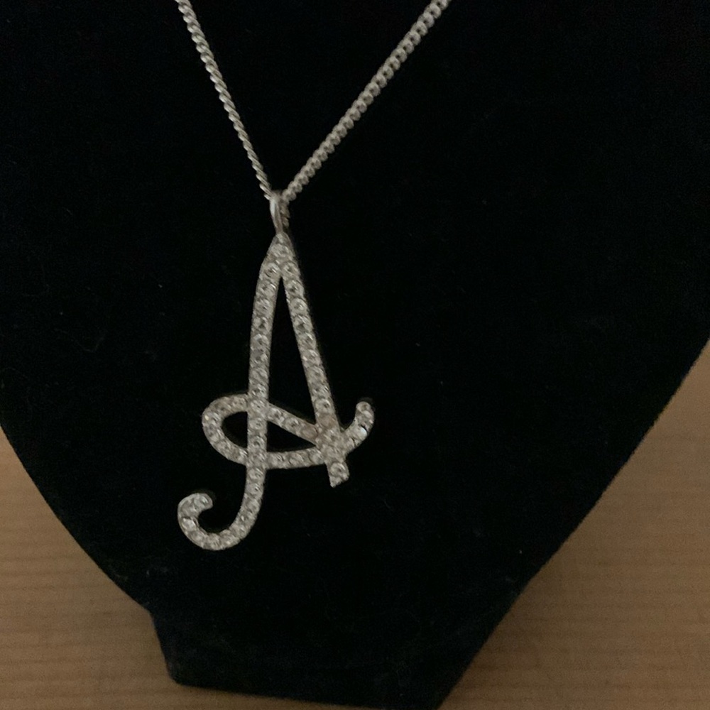 Beautiful letter  “A” necklace 17”*